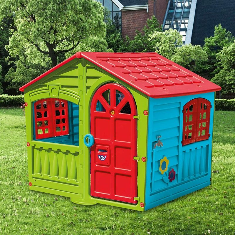 Casetta per Bambini da Giardino in Resina Plastica Gioco Bimbi Esterno Interno
