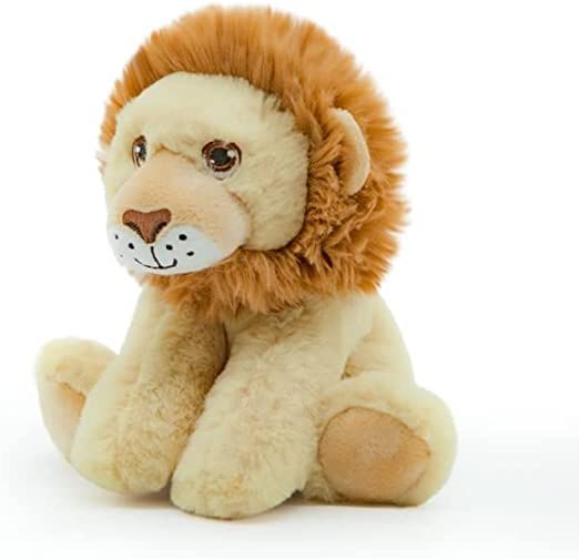 Peluche Giocattolo Morbido e Coccoloso per Bambini Collezione Animali Safari e Animali Marini Peluche, Perfetto per i Bambini Ecofriendly (Leone Peluche)