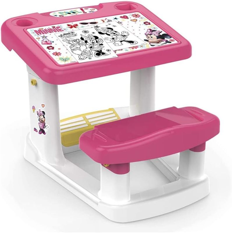 Banco Scuola Minni Banco Scuola con Seduta Banco Gioco Unicorno Rosa Chicos e