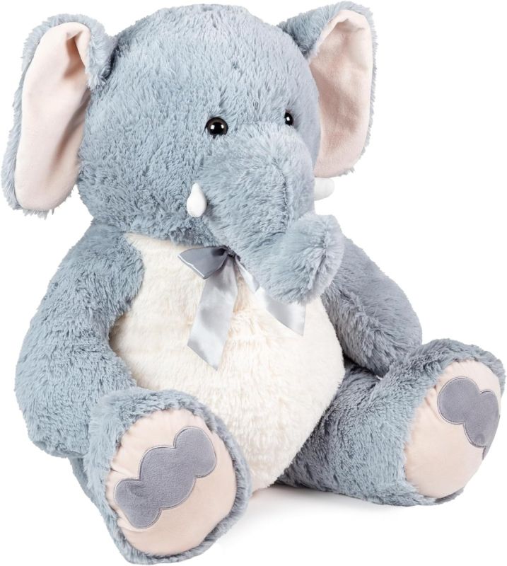 Elefante Peluche Grande Gigante Maxi 100 Cm seduto Giocattolo Per Bambini Peluche Gigante per Bambini e Adulti