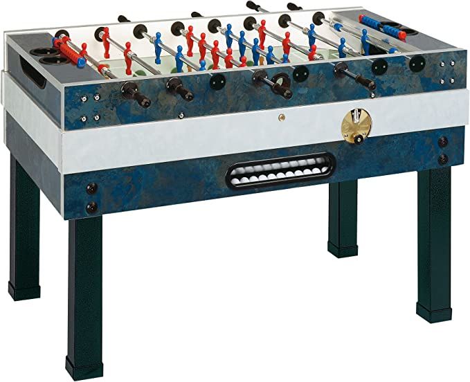 Calciobalilla Garlando linea Bar mod. Deluxe Outdoor con gettoniera aste rientranti