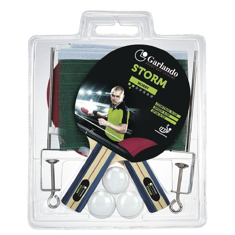 Set STORM PLUS (set di 2 racchette 2 stelle + 3 palline 1 stella, con rete e