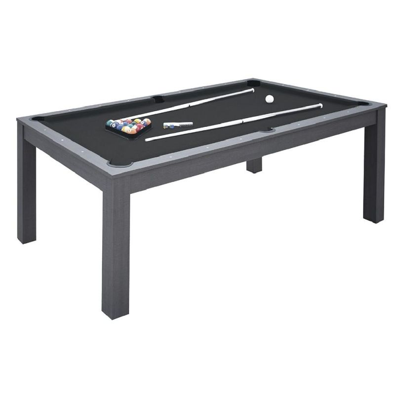 Pool table MIAMI rovere grigio campo gioco in mdf - cm. 200 x 100 con piane