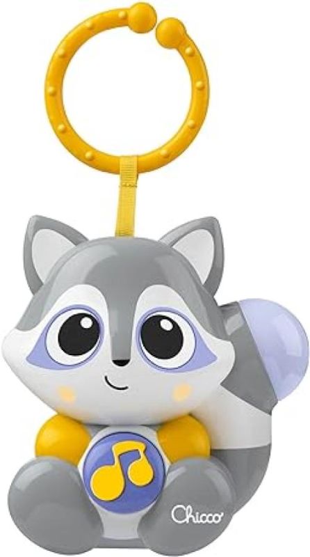 Chicco Procione Luci e Suoni, Gioco 3in1 Modalita Passeggio e Luce Notte Per Comodino, Musica Rilassante e Luce in Dissolvenza, Con Anello Universale Per Aggancio, Grigio, 0 Mesi +