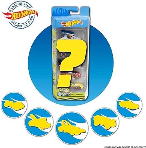 Hot Wheels - Confezione da 5 veicoli, macchinine Hot Wheels in scala 1:64 con dettagli autentici, scegli tra i temi e i modelli e collezionale tutte, giocattolo per bambini, 3+ anni, 01806
