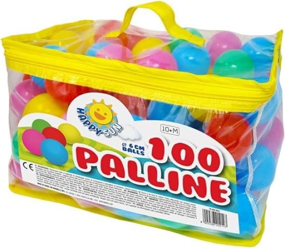 Sport1 100 Palline Morbide Colorate in plastica D6 cm