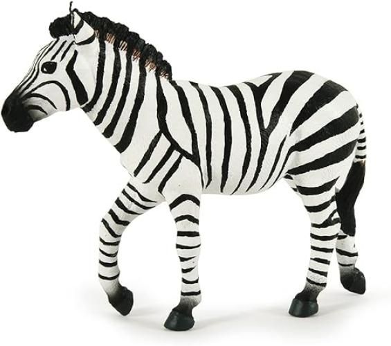 PAPO Male Zebra Statuetta, Multicolore, 50249 Wild Kingdom Animal, Colore Bianco-Nero