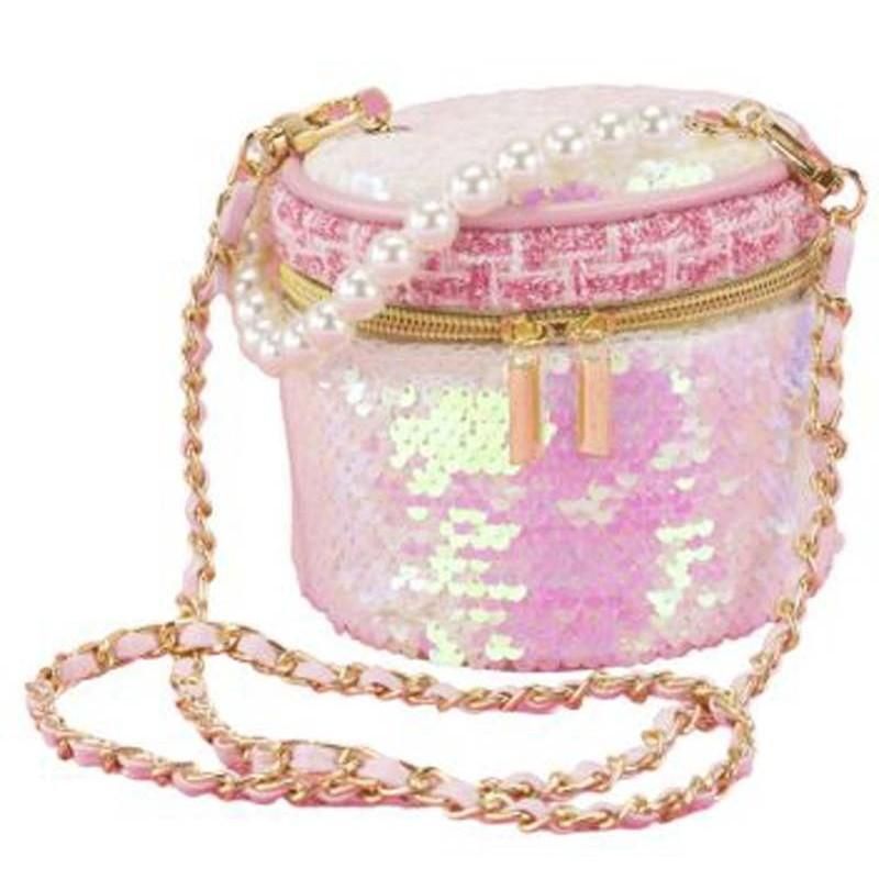 Girabrilla Glamour-Borsa tracolla reversibile ,colore bianco
