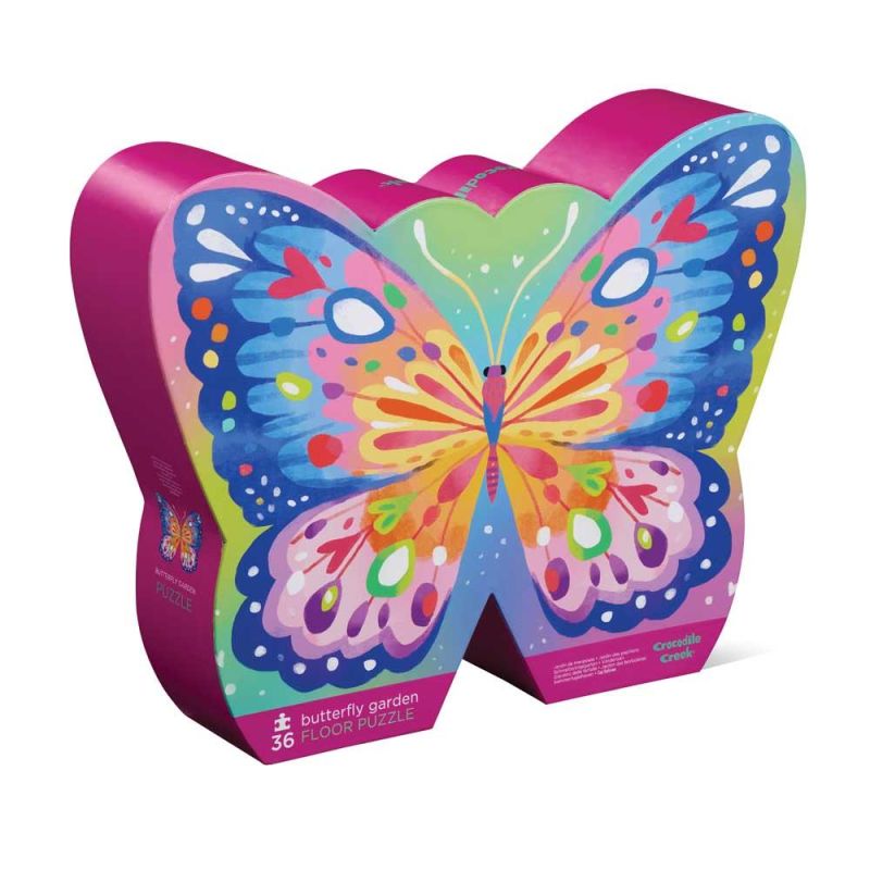 Crocodile Creek - 36 pz. Puzzle - Butterfly Garden (Foil Stamped)