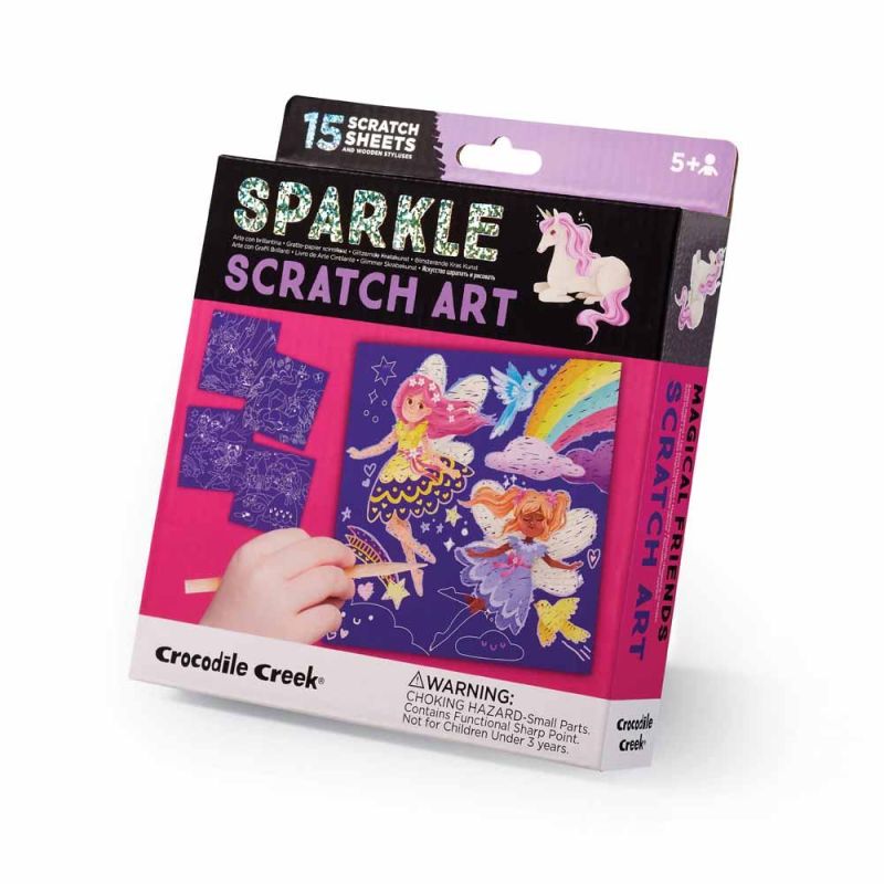 Crocodile Creek - Creativity Sparkle Scratch Art - Magical Friends