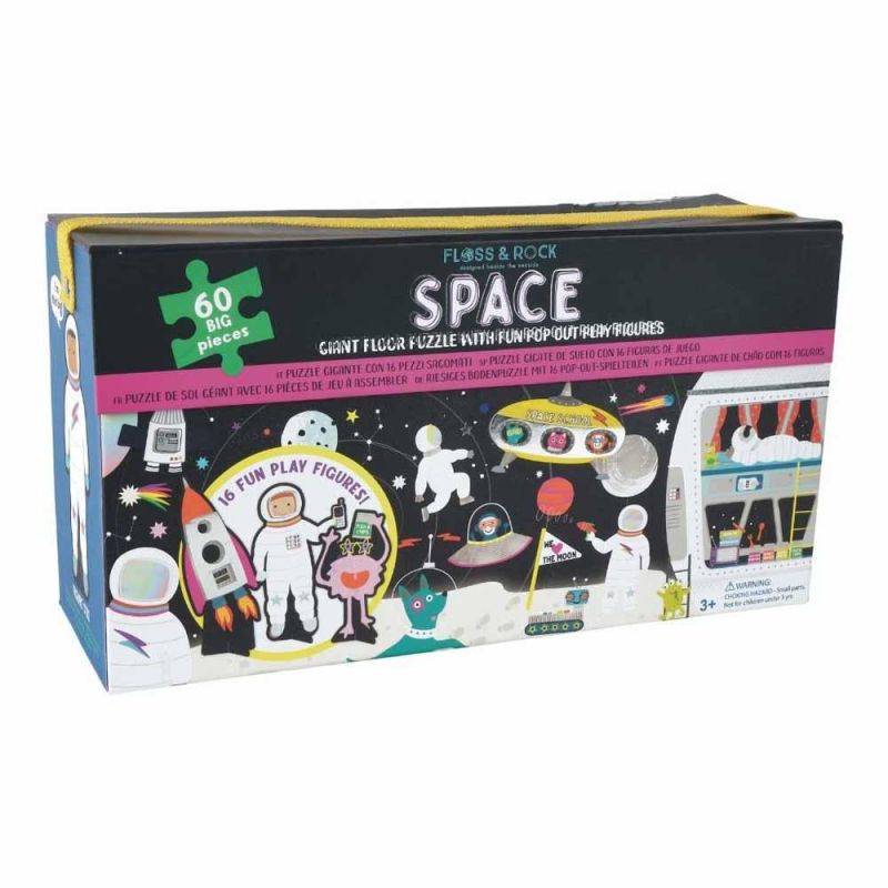 Floss e Rock - 60 pz. Floor Puzzle with Pop Out Pieces - Space