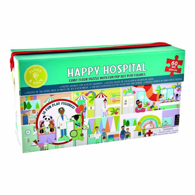 Floss e Rock - 60 pz. Floor Puzzle with Pop Out Pieces Happy Hospital