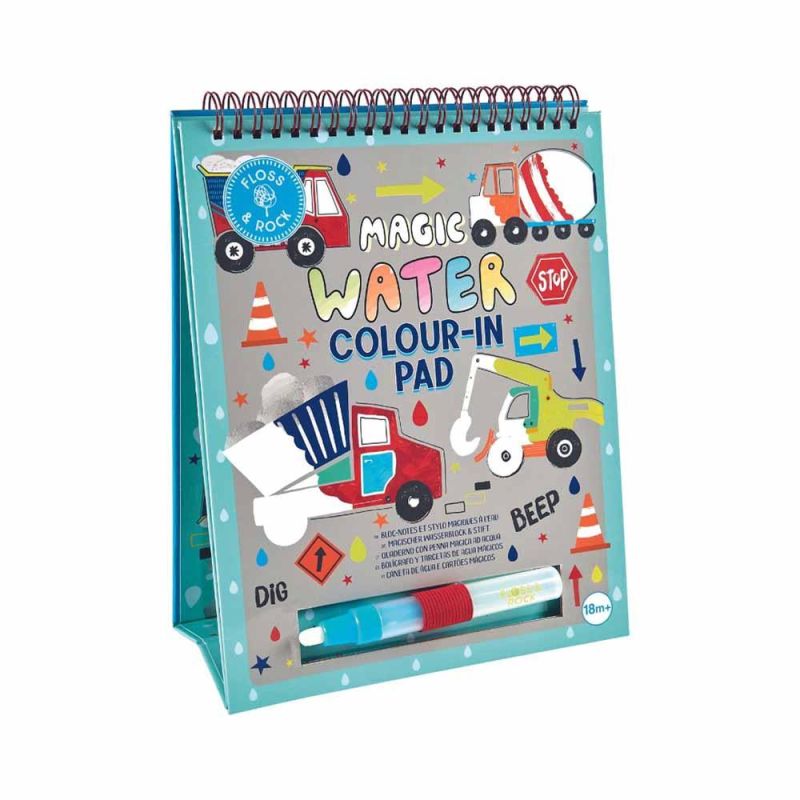 Floss & Rock - Magic Water Easel Pad & Pen - Construction