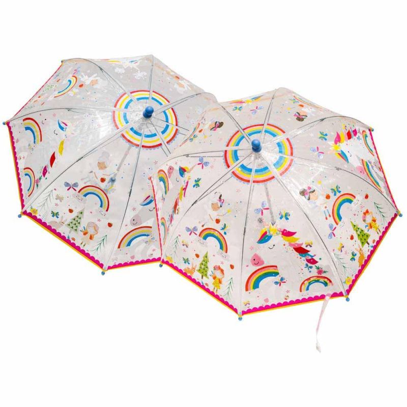Floss & Rock - Colour Changing Umbrella - Clear Rainbow Fairy