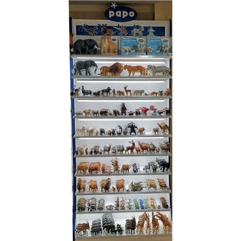 Papo - White wooden display 100 cm - H 2,22 m - LED (10 levels OMAGGIO IMPONIBILE