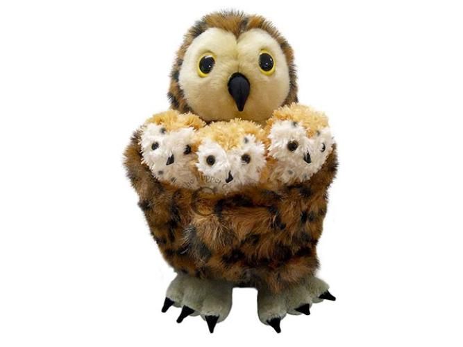 Puppet Company - Hide-Away Puppets - Tawny Owl (with 3 Babies)