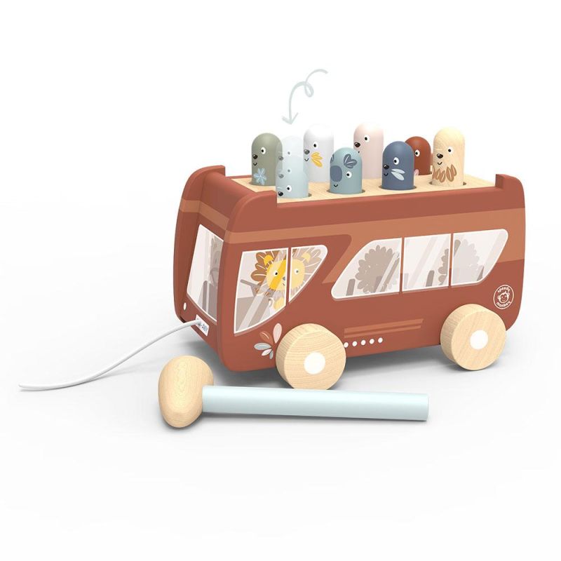 Speedy Monkey - Bus Trainabile con Personaggi e Martelletto