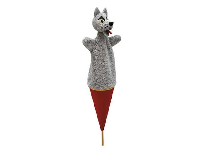 Bass & Bass - Pop up Hand Puppet Wolf - Made in Europe - Vintage Toy