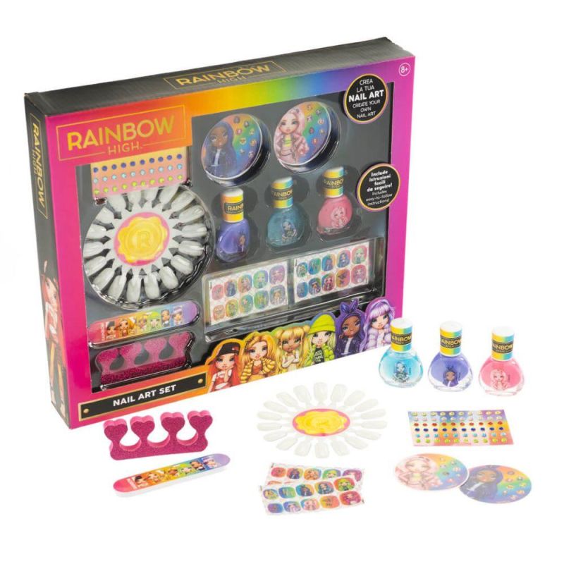 rainbow high nail art set