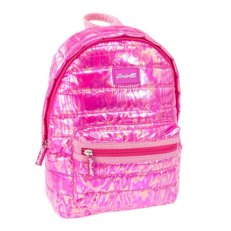 girabrilla puffer casual backpack magenta