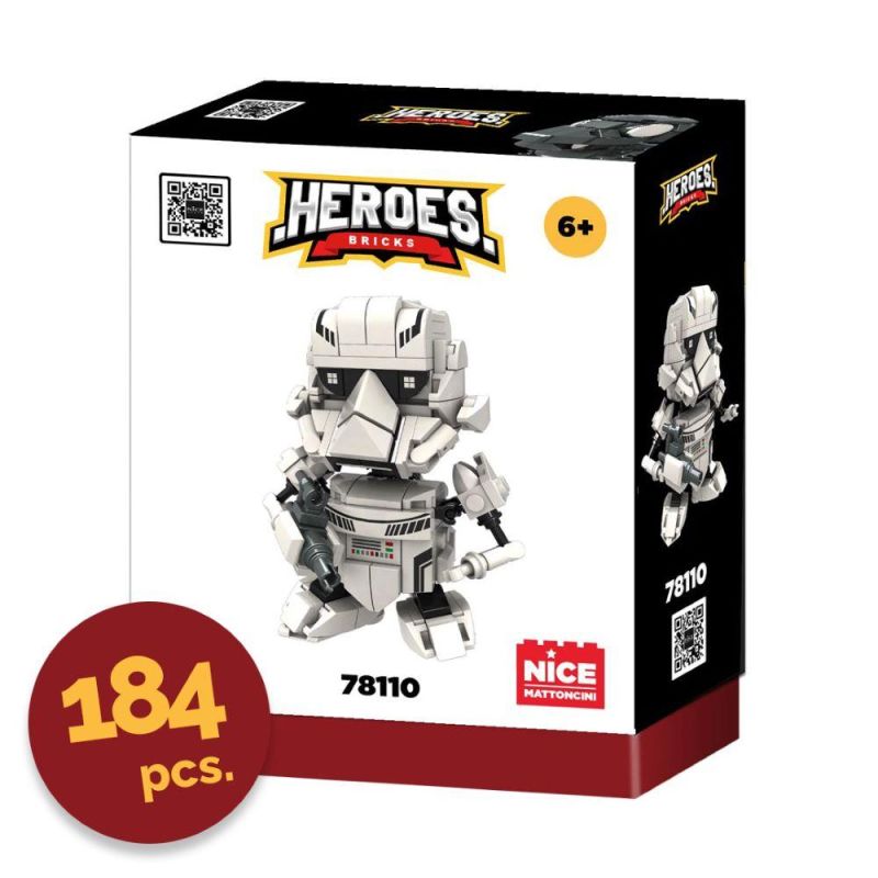 heroes bricks white soldier