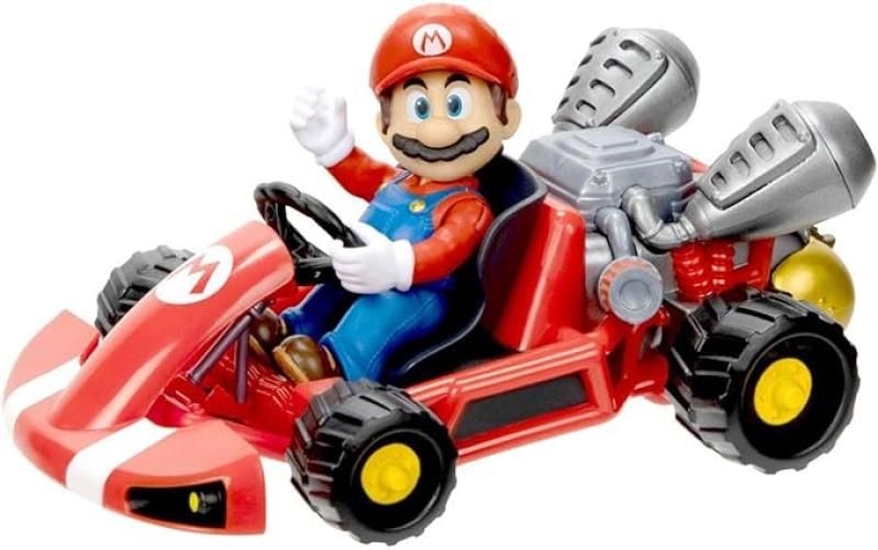 Veicolo-The Super Mario Bros. Movie, kart Mario, personaggio con veicolo-Jakks-Eta 3+