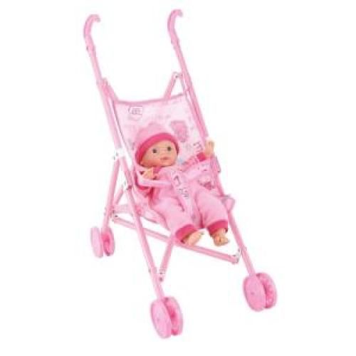 Bambola-Birby passeggino comfort, chiusura ad ombrello,bambola non inclusa-Hungary Toy-Eta 3+