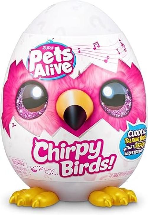Cucciolo interattivo-Pets Alive,Chirpy Birds, contiene un uccellino canterino a sorpresa-Zuru-Eta 3+