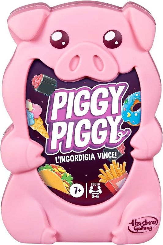 Gioco da tavolo,Piggy Piggy, gioco di carte, divertente e veloce gioco per famiglie, bambini, ragazzi e adulti,Hasbro,Eta 7+