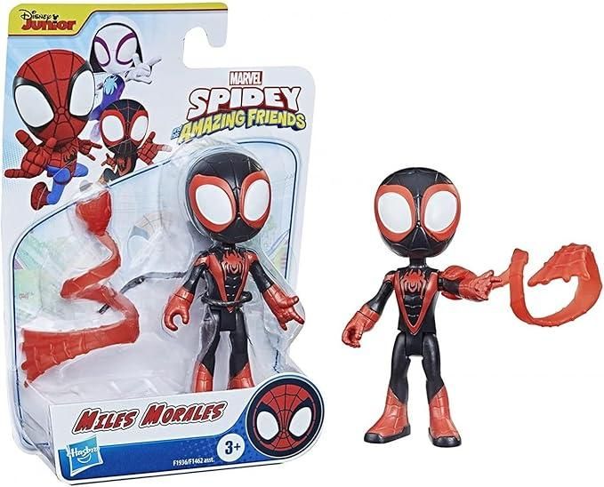 Spidey and his amazing friends,Miles Morales, Action Figure Giocattolo da 15 cm, con 1 Accessorio,Hasbro,eta 3+
