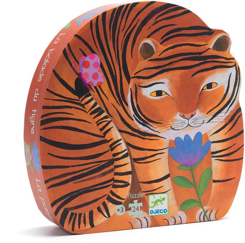 Puzzle La passeggiata della tigre 24 pezzi,Djeco,Eta 3+