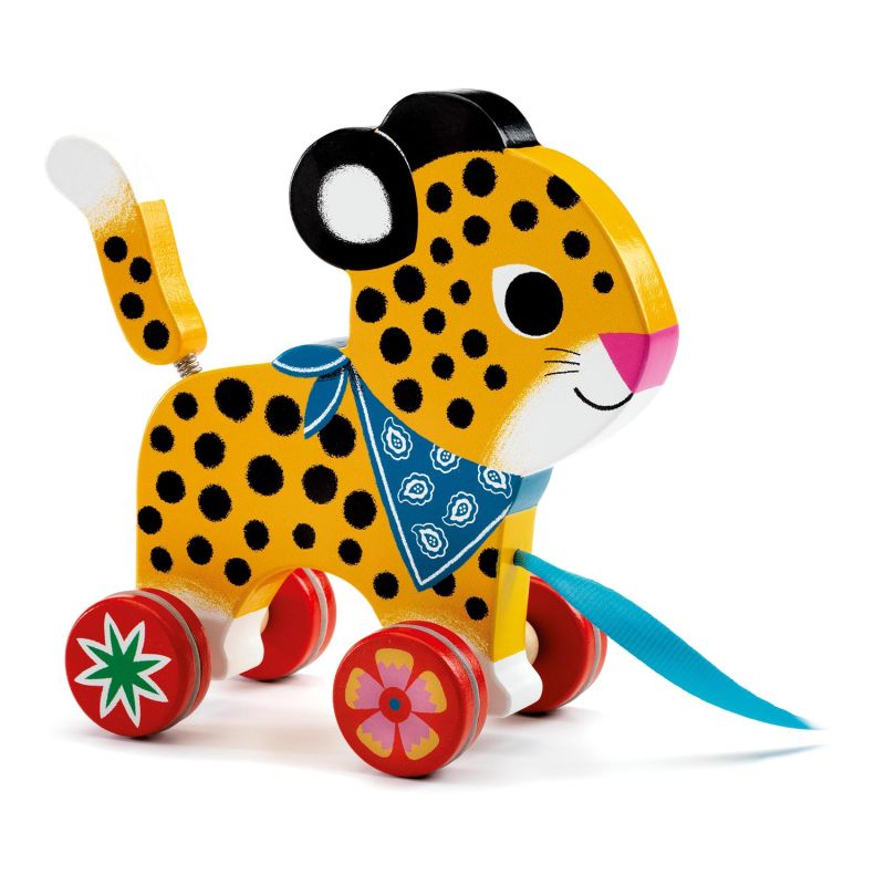 Leopard trainabile in legno,Greta,Djeco,Eta+18 mesi