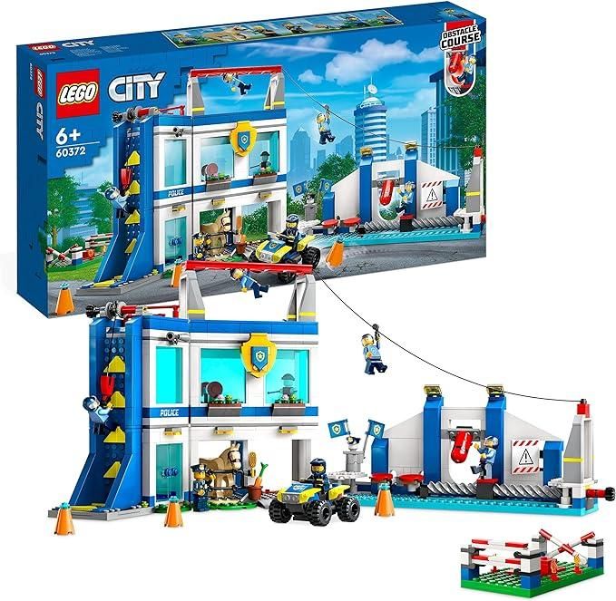 LEGO City Accademia di Addestramento della Polizia con Macchina ATV, Cavallo Giocattolo, Percorso a Ostacoli e 6 Minifigure,Eta 6+