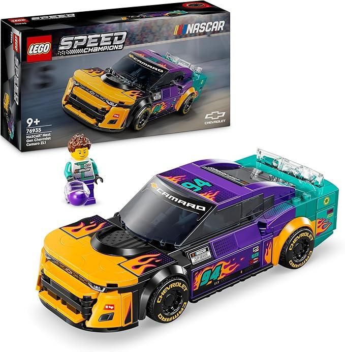 LEGO 76935 Speed Champions NASCAR Next Gen Chevrolet Camaro ZL1, Modellino di Auto da Costruire, Macchina Giocattolo da Collezione con Minifigure del Pilota,Eta 9+