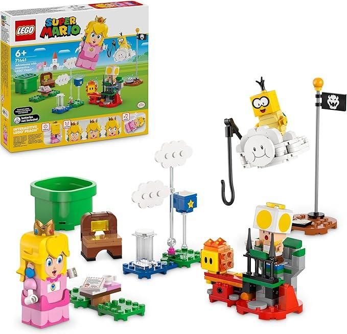 LEGO 71441 Super Mario Avventure Peach Interattiva, Giocattolo con 4 Personaggi Nintendo tra cui la Principessa e un Toad Giallo,ETa6+