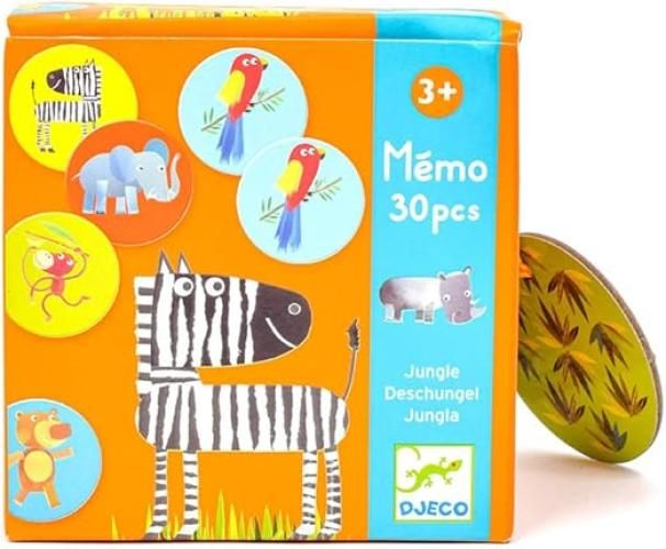 Memo Giungla con 30 tessere,Djeco,Eta 2+