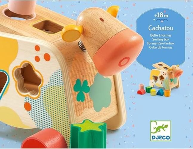 Cachatou,Scatola in legno con forme incastrabili,