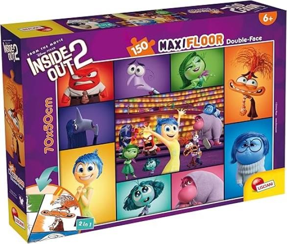 Disney Inside Out 2,Puzzle maxifloor 150 pezzi, 2 in 1 Double-Face,Lisciani Eta 6+