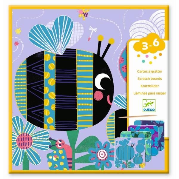 Carte da grattare, Piccole Bestioline,Djeco,Eta 3-6 anni