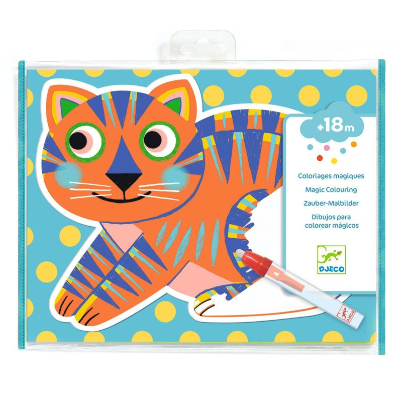 Colori magici Animalona,Disegni da colorare con pennarello ad acqua,Dhjeco,Eta 18 +mesi