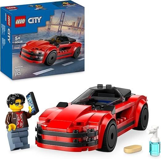 LEGO City Auto Sportiva Rossa, Macchina Giocattolo da Corsa,Lego,Eta 5+