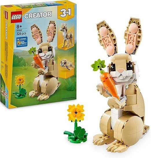 LEGO Creator 3 in 1 Adorabile Coniglio Giocattolo - Si Trasforma in Lama o in Foca,Lego,Eta 8+