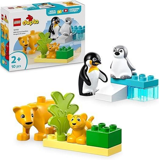 LEGO DUPLO Famiglie di Animali: Pinguini e Leoni,Lego,Eta 2+