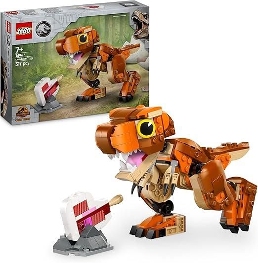 LEGO Jurassic World Little Eatie: T. Rex, Dinosauro Giocattolo con Mascella Apribile, Testa, Coda, Braccia e Gambe Mobili,Lego,Eta 7+