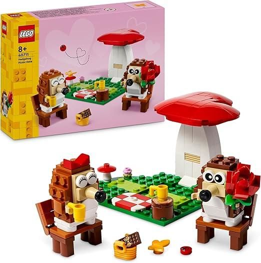 LEGO l`Appuntamento Romantico dei Ricci,con 2 Animali Giocattolo, un Fungo e una Base a Forma di Cuore,Lego,Eta 8+