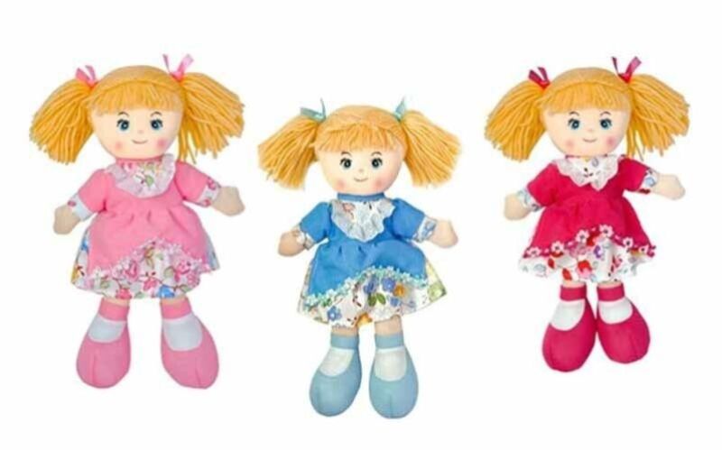 Miss decarine,Bambola di pezza 30 cm,1 pezzo colore casuale,Decar,Eta 1+