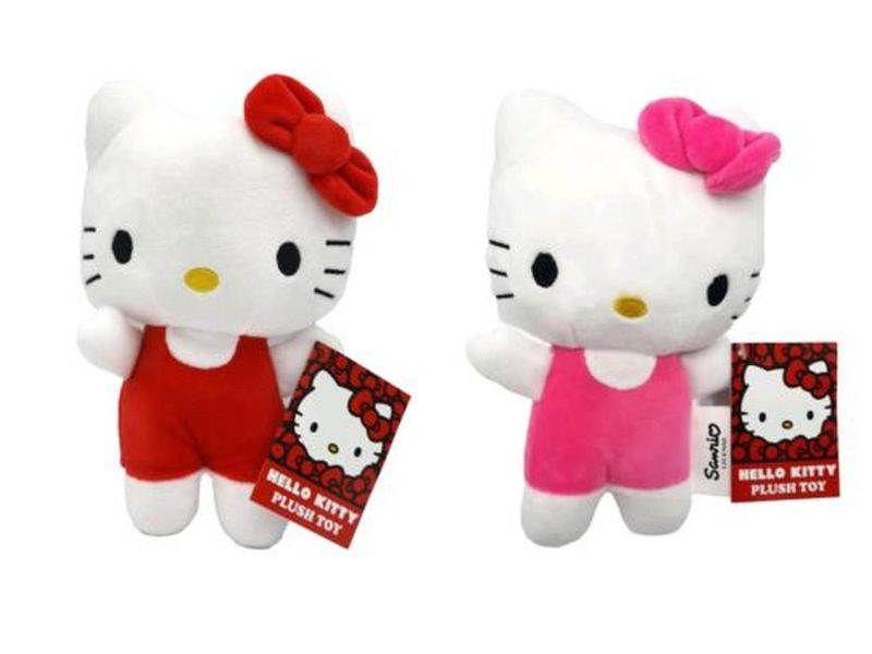 Peluche Hello Kitty 30 cm,1 pezzo Colore rosso,Samrio,Eta 1+
