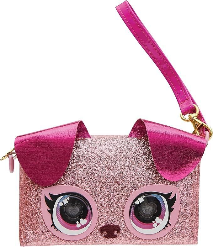 Purse Pets - Borsa per cucciolo - Borsa per bambini cucciolo formato borsa - Animato cucciolo con gli occhi che cambiano i colori - a spalla o al polso - Effetti luminosi,Spin Master