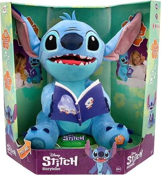 Stitch Storyteller di Lilo & Stitch, Giocattolo Elettronico Peluche Canta Canzoni e Racconta Storie in Italiano, Spagnolo e Francese, Luce Notturna, IMC Toys,Eta 18 + mesi
