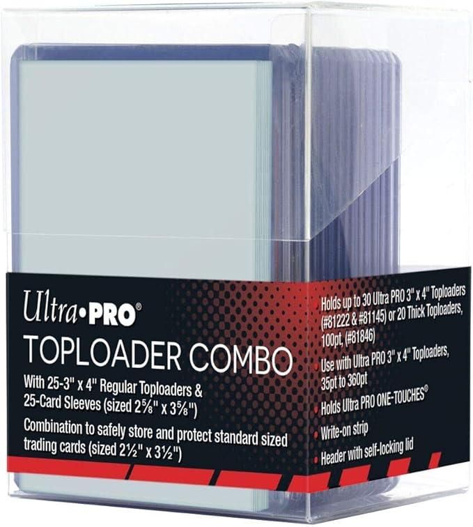 Ultra Pro Toploader Combo, 1 box Toploader 25 Toploaders 3  25 card sleeves standard size Tinta unita, Colore Trasparente